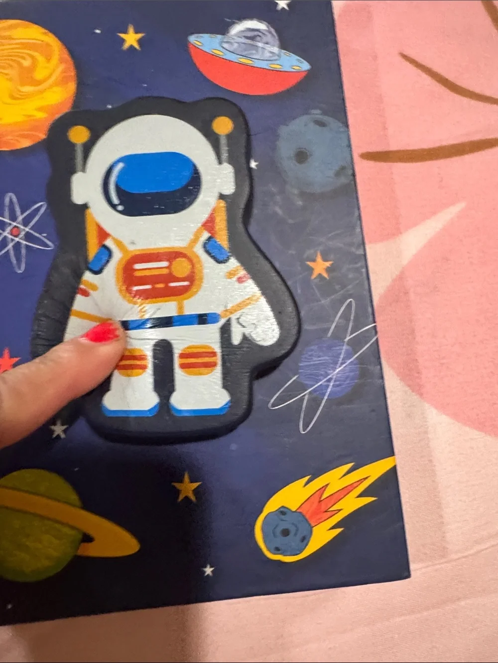 Amscan Navy Blue Space Astronaut Hardcover Notebook with Colorful Planet Accents